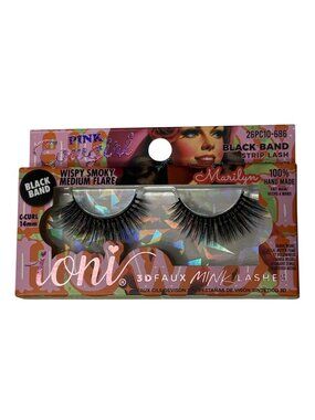 Ioni Pink Cowgirl Marilyn Faux Mink Lashes Wispy Smoky Medium Flare New